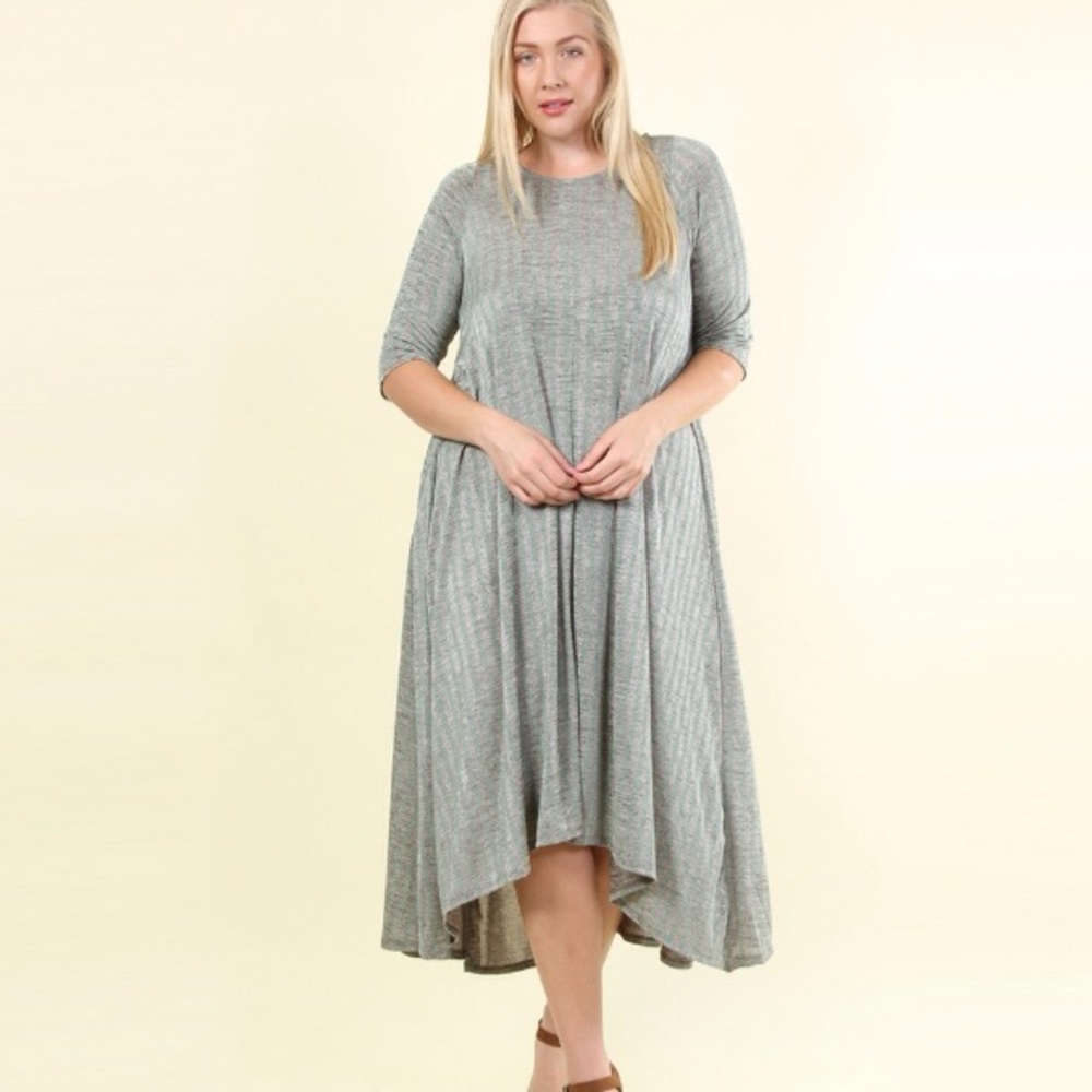 Astrid Asymmetrical Hem Plus dress